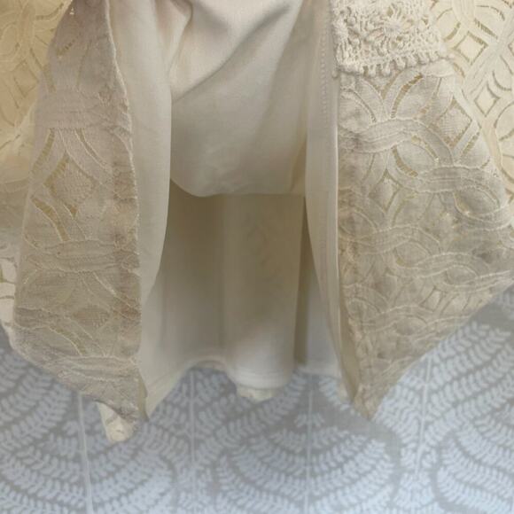 Xhilaration Ivory/Cream/Neutral Lace, Embroidered Sleeveless Mini Dress, XS - Picture 5 of 10